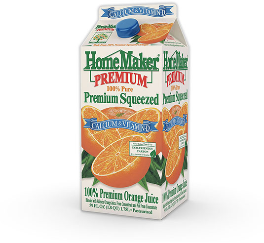 HomeMaker Premium Calcium Orange Juice with Calcium & Vitamin D